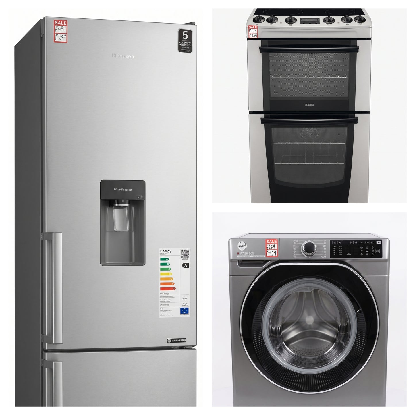 Fridge Freezer, Cooker, Washing Machine