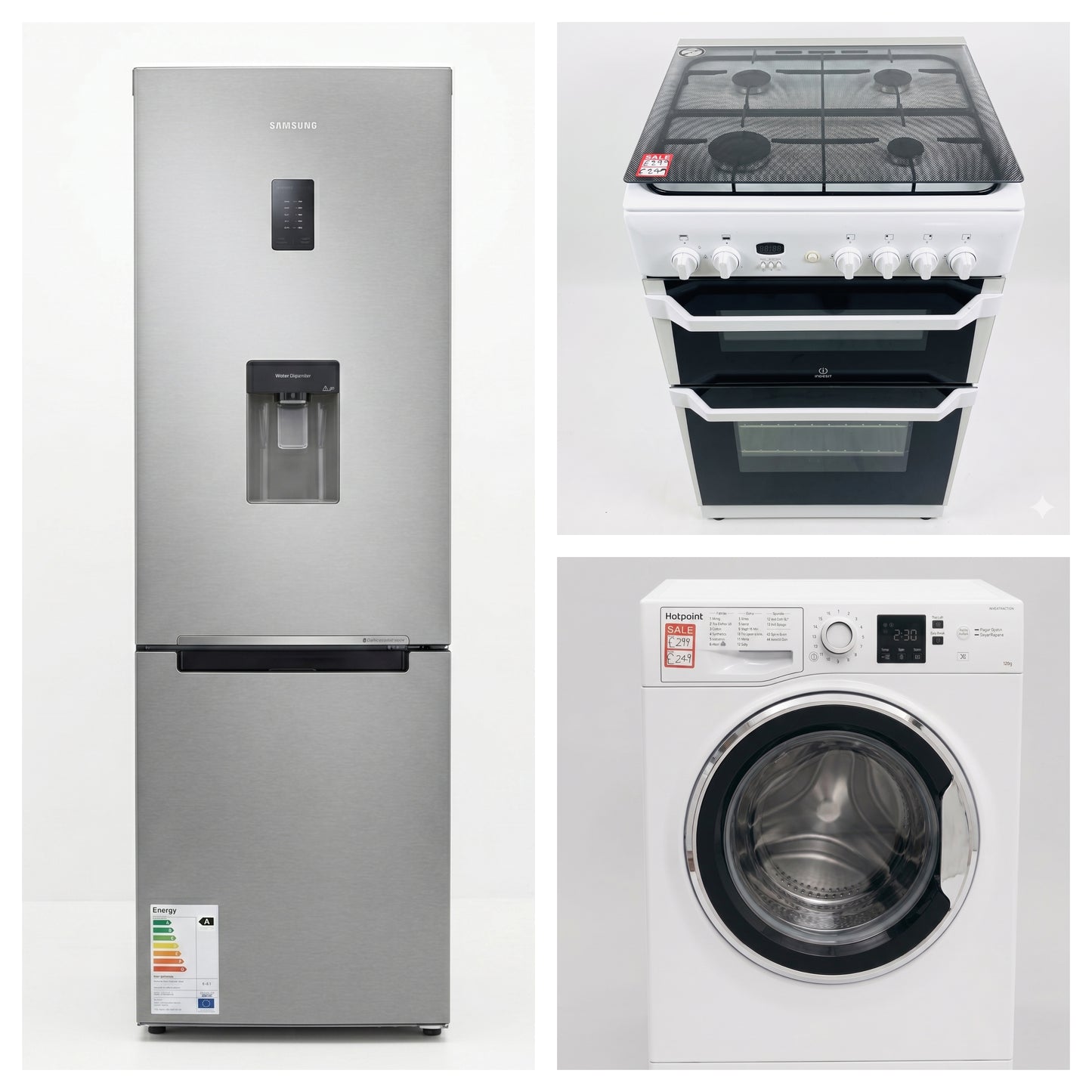 Fridge Freezer, Cooker, Washing Machine