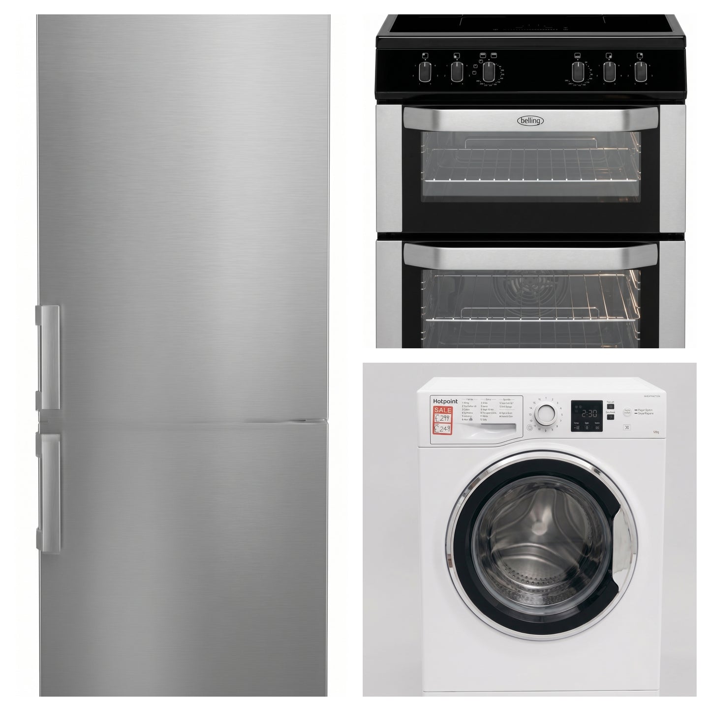 Fridge Freezer, Cooker, Washing Machine