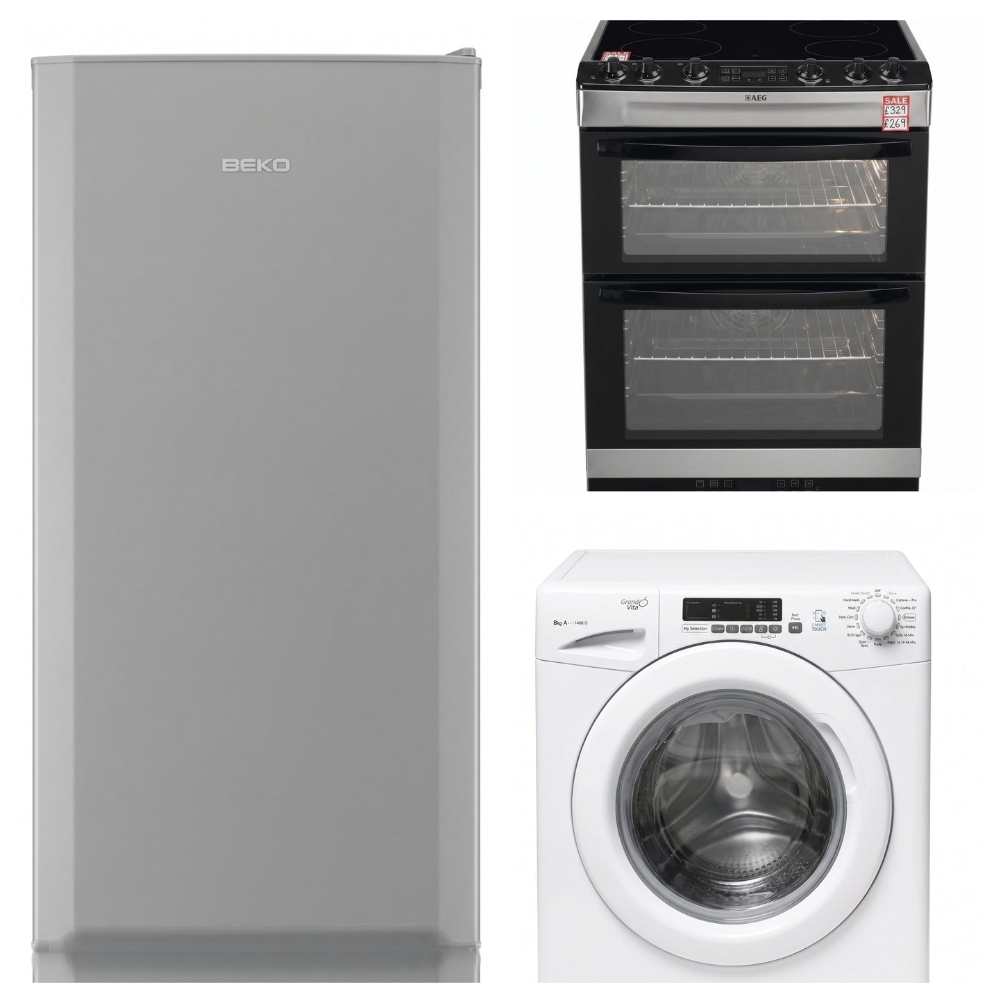 Fridge Freezer, Cooker, Washing Machine