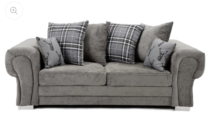 Verona Scatter Back 3+2 Seater Sofa Set Grey