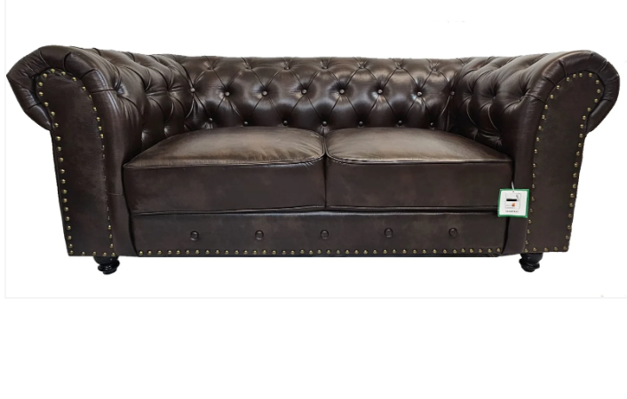Brown Chesterfield Leather 3+2 Sofa Set