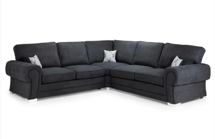 Verona Full Back Corner 2C2 Sofa Black