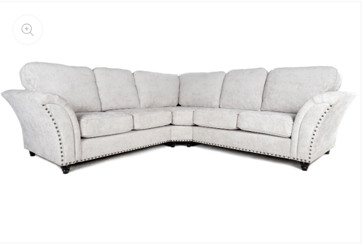 Cambridge Full Back Large Corner 2C2 Sofa Alaska Silver