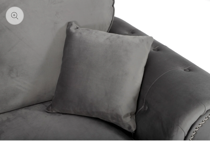 Oakland 1C2 Corner Sofa in Plush Grey