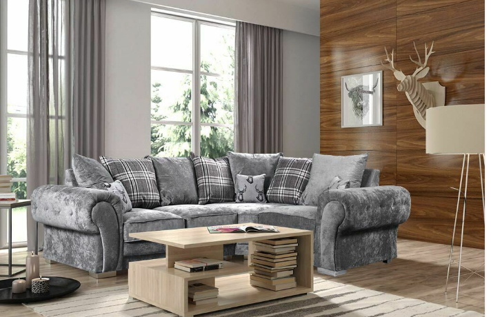 Verona Scatter Back Right Hand Corner 2C1 Sofa Grey