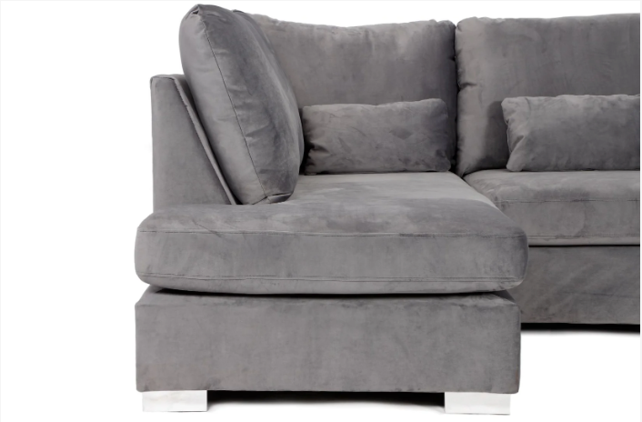 London U-Shape Sofa Plush Steel