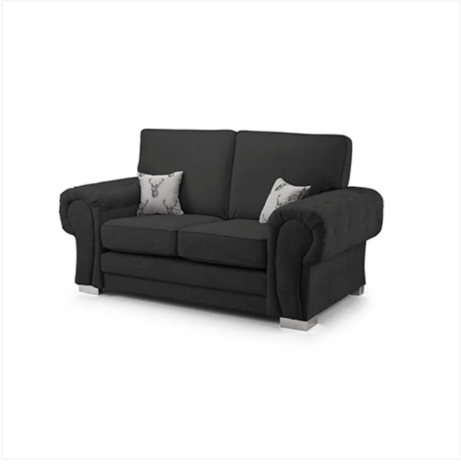 Verona Full Back 3+2 Seater Sofa Set Black