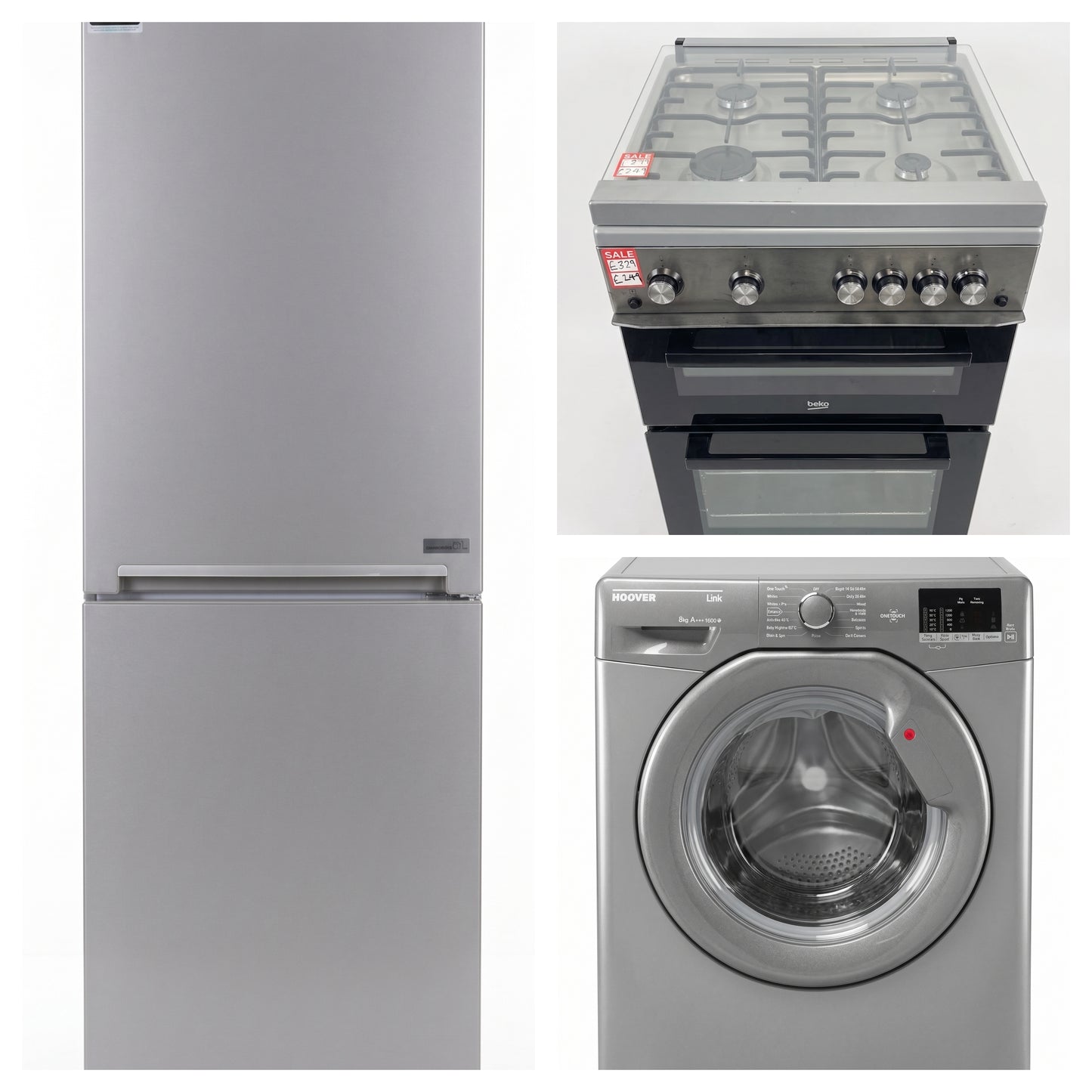 Fridge Freezer, Cooker, Washing Machine