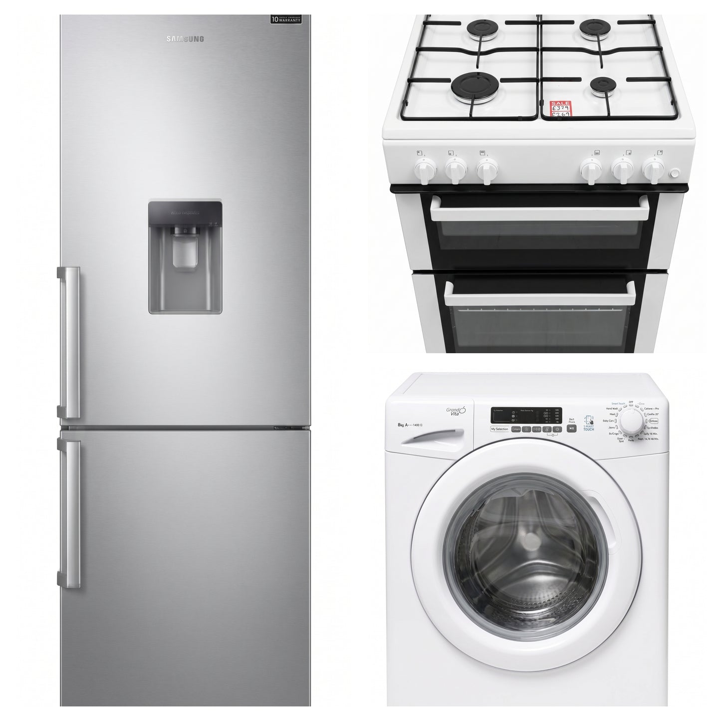 Fridge Freezer, Cooker, Washing Machine