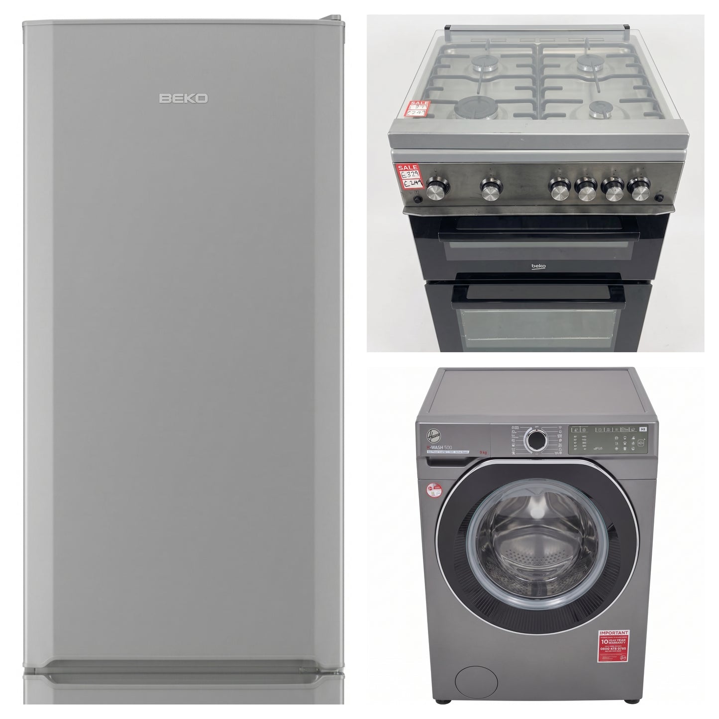 Fridge Freezer, Cooker, Washing Machine