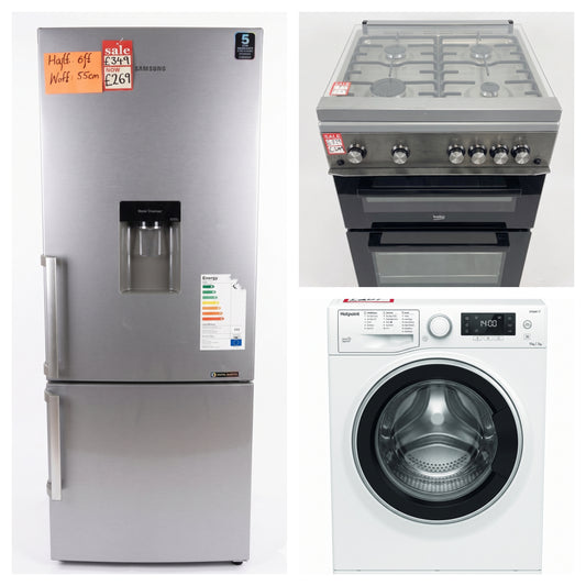 Fridge Freezer, Cooker, Washing Machine