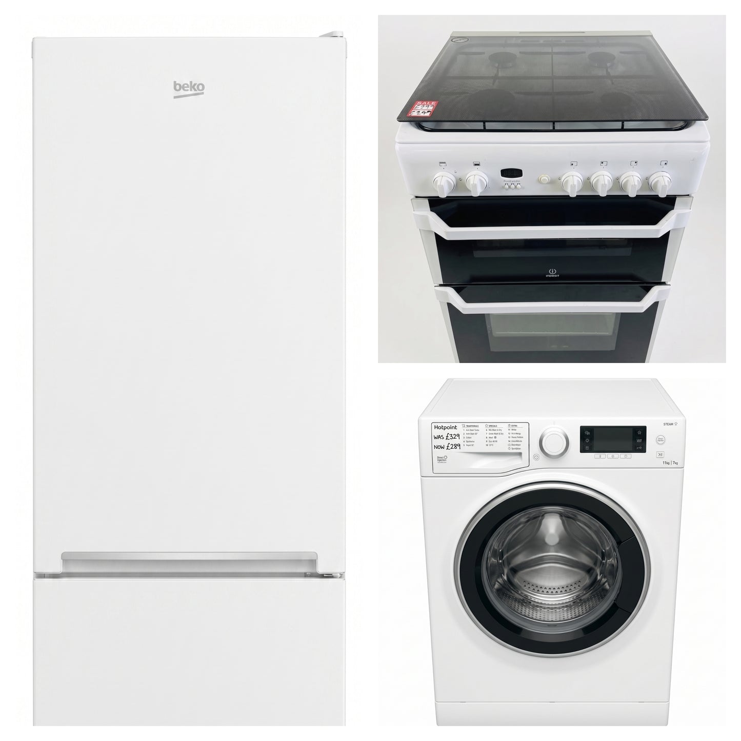 Fridge Freezer, Cooker, Washing Machine