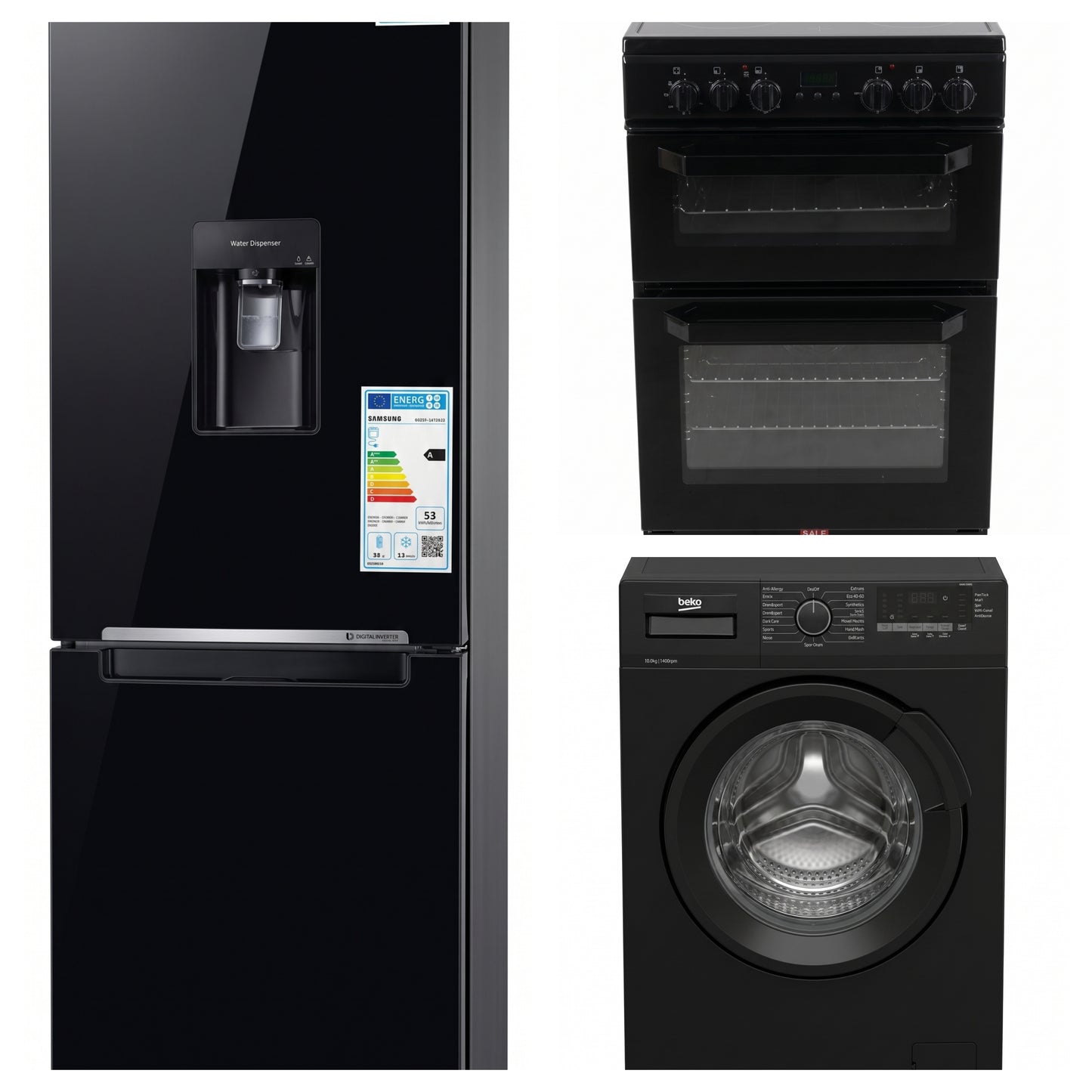 Fridge Freezer, Cooker, Washing Machine