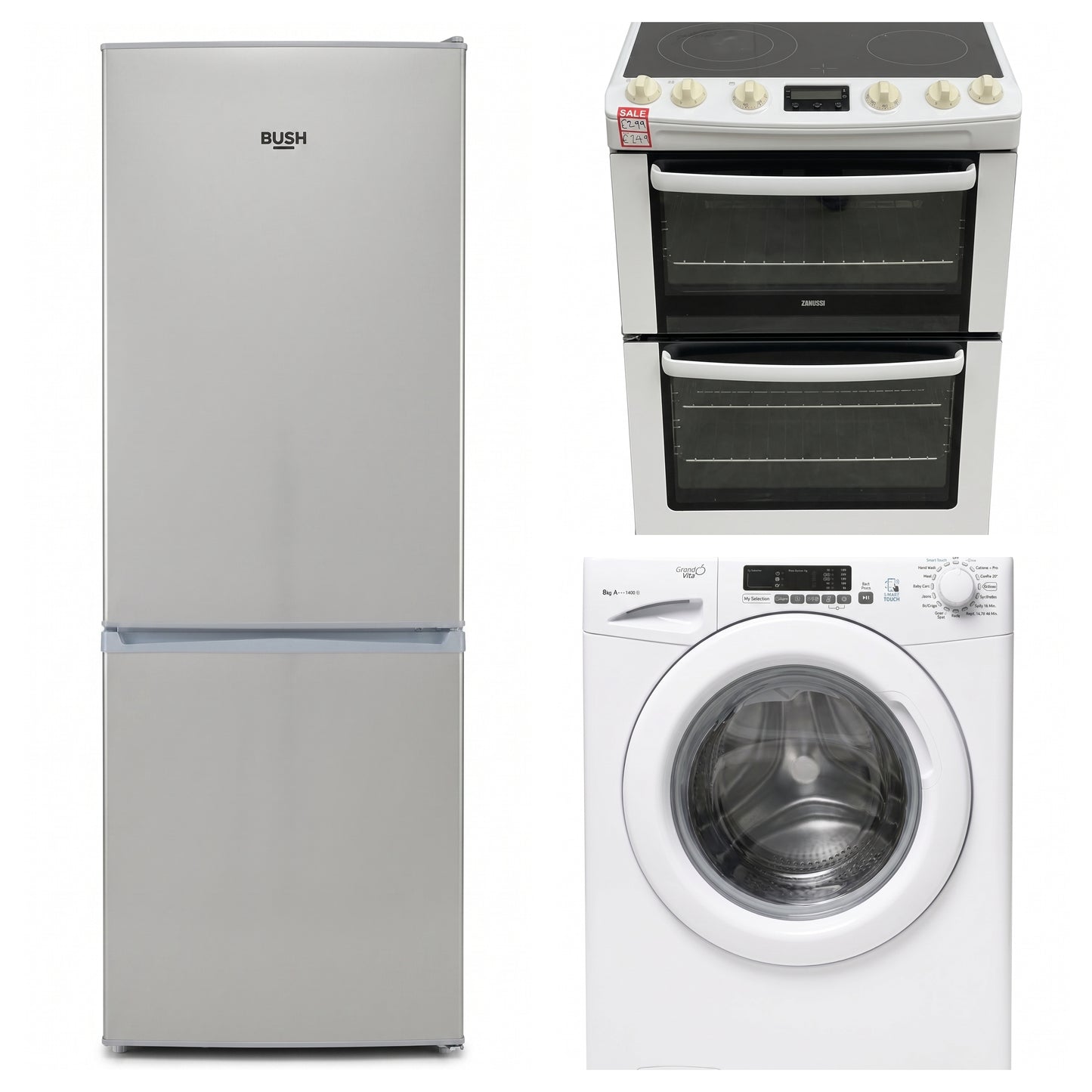 Fridge Freezer, Cooker, Washing Machine