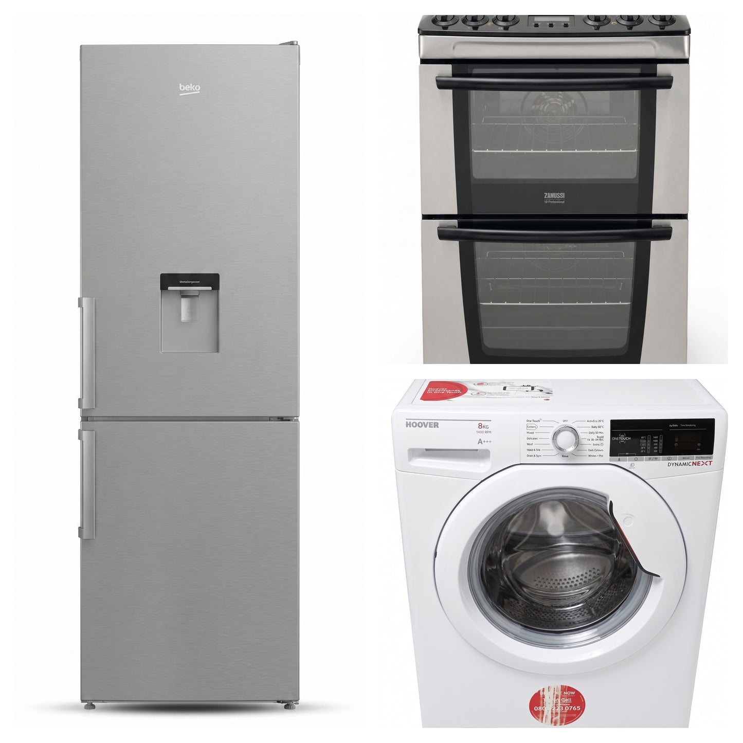 Fridge Freezer, Cooker, Washing Machine