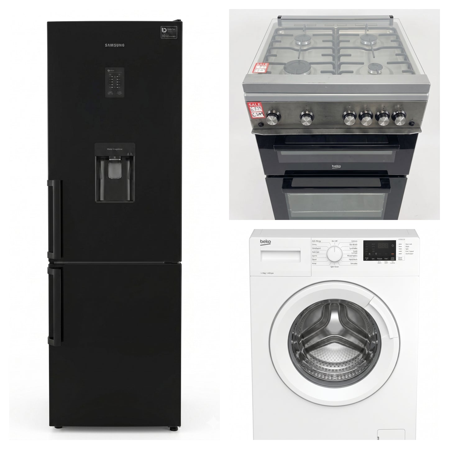 Fridge Freezer, Cooker, Washing Machine