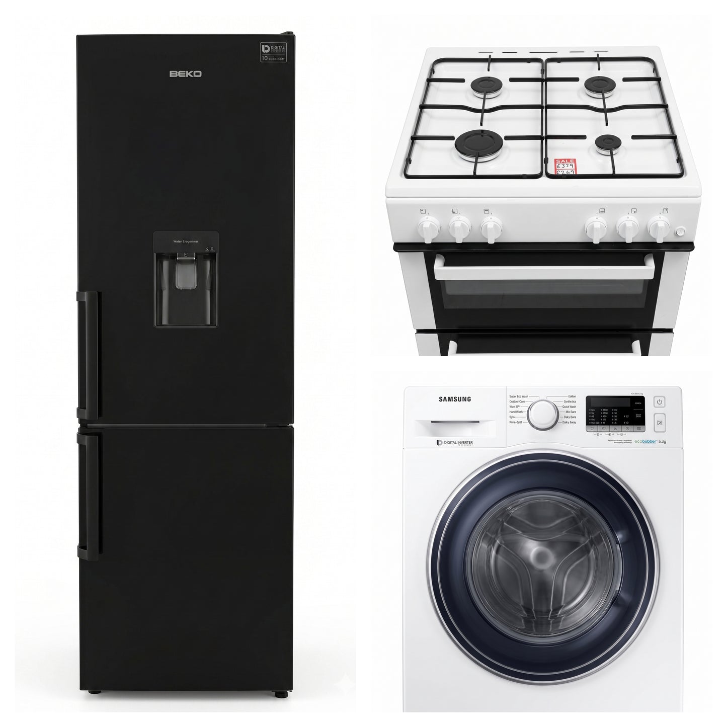 Fridge Freezer, Cooker, Washing Machine