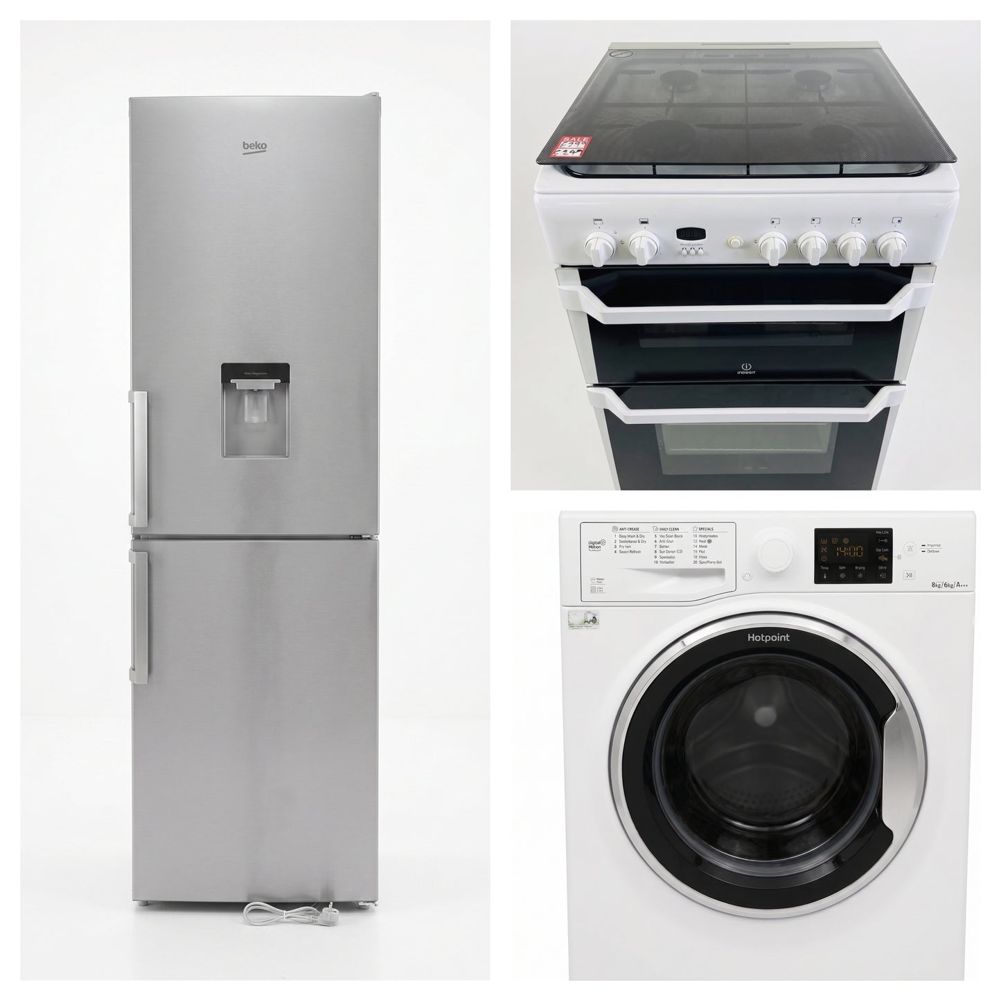 Fridge Freezer, Cooker, Washing Machine