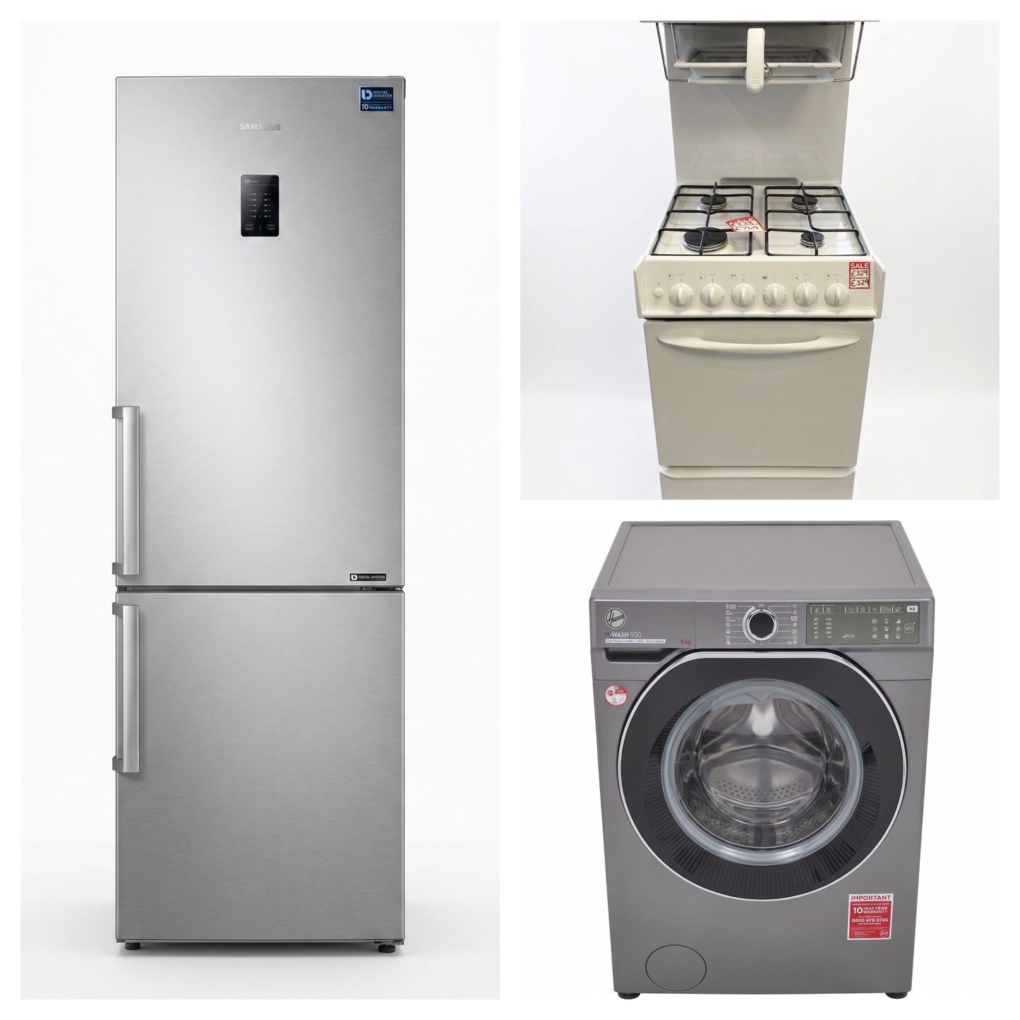 Fridge Freezer, Cooker, Washing Machine