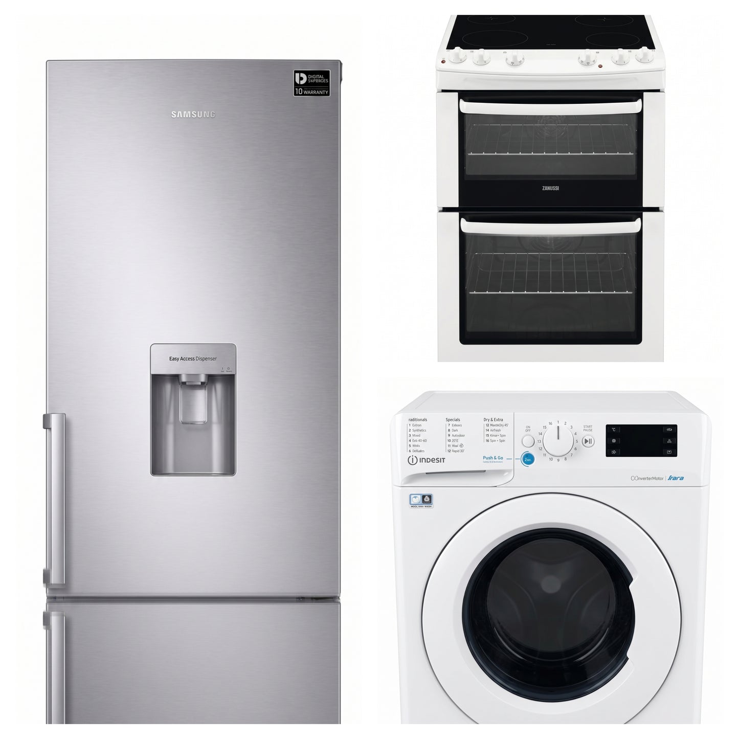 Fridge Freezer, Cooker, Washing Machine