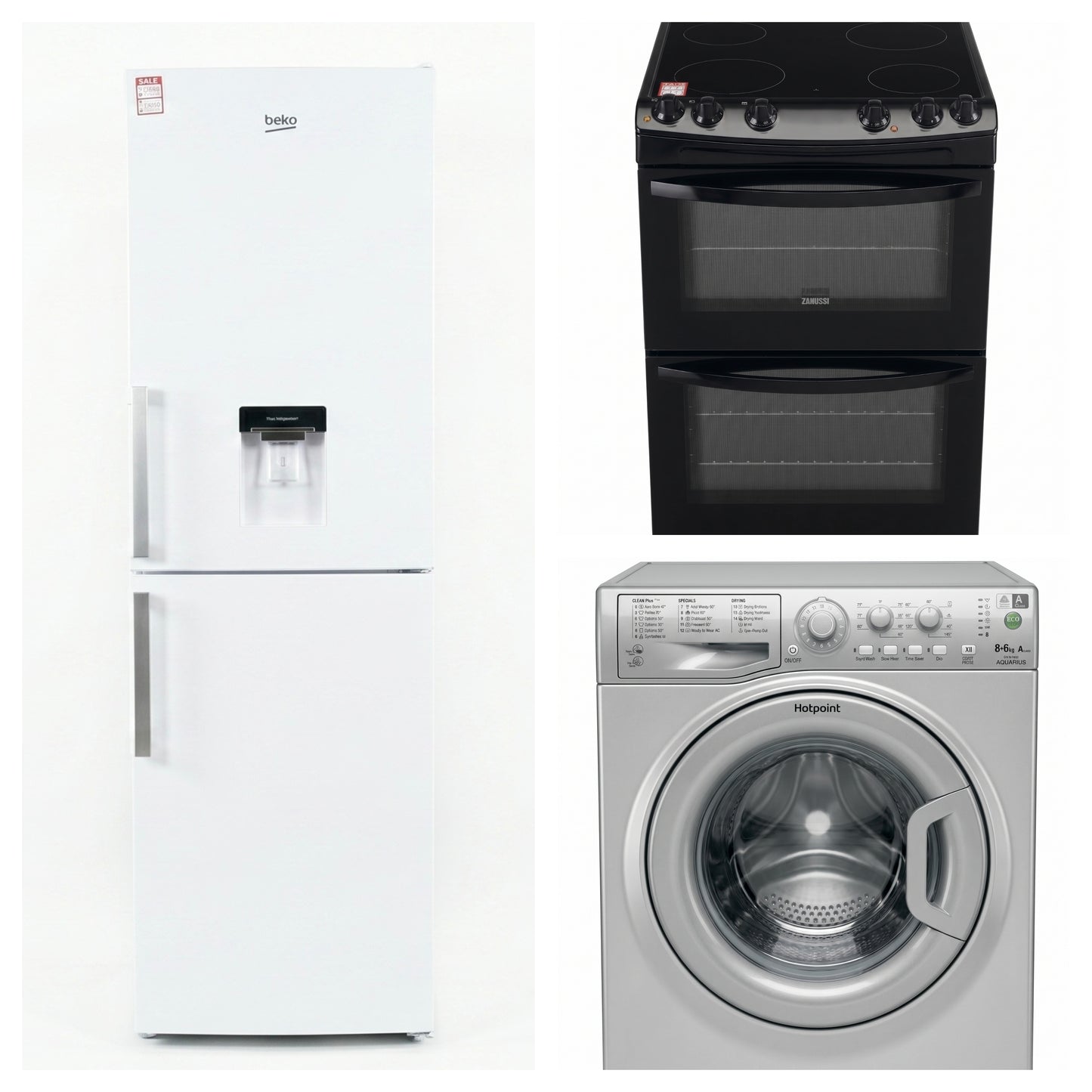 Fridge Freezer, Cooker, Washing Machine