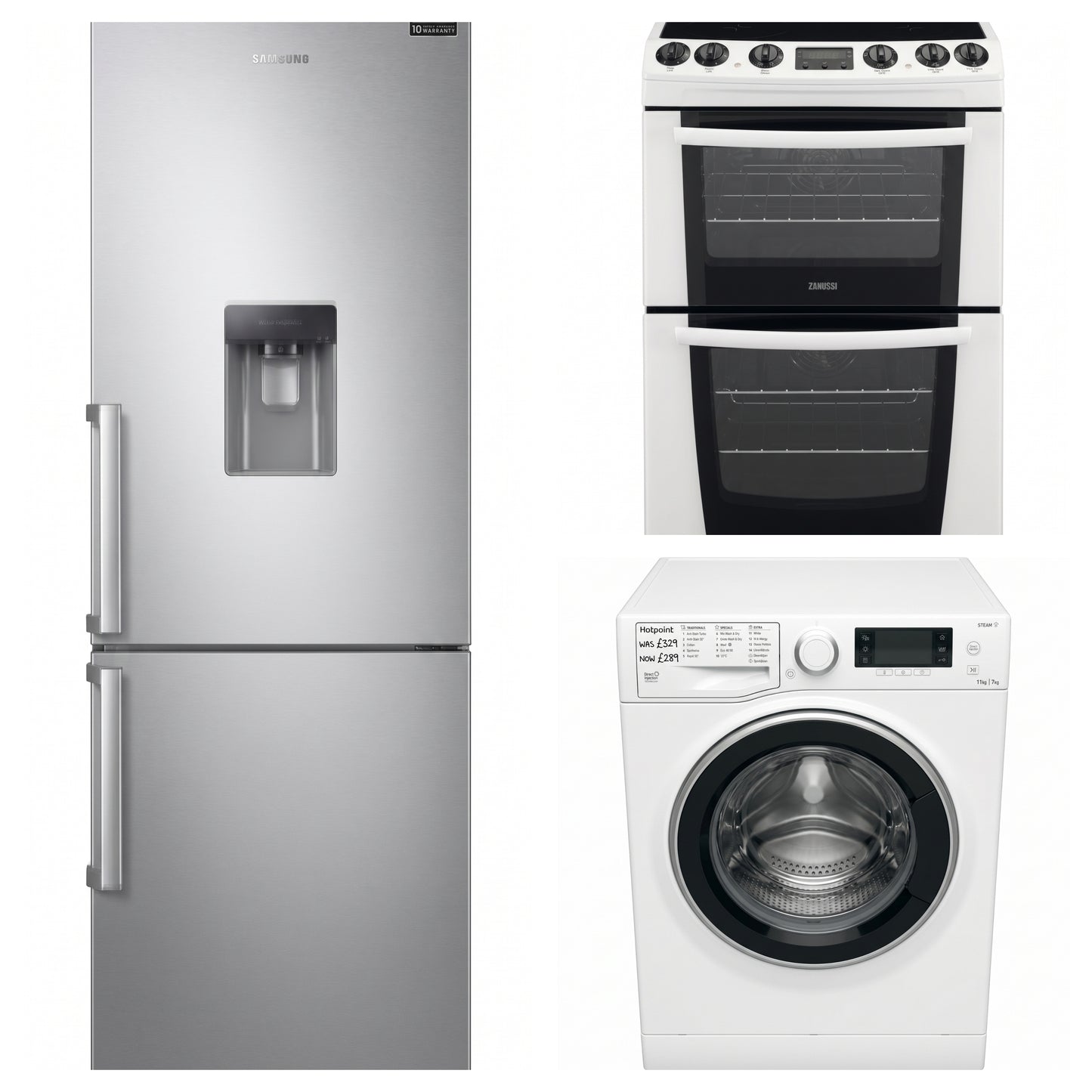 Fridge Freezer, Cooker, Washing Machine