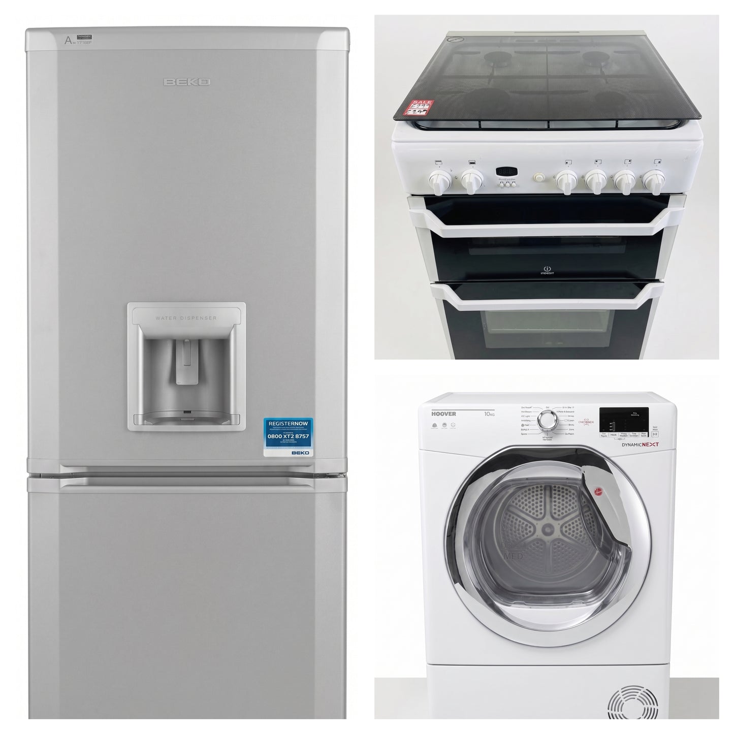 Fridge Freezer, Cooker, Washing Machine
