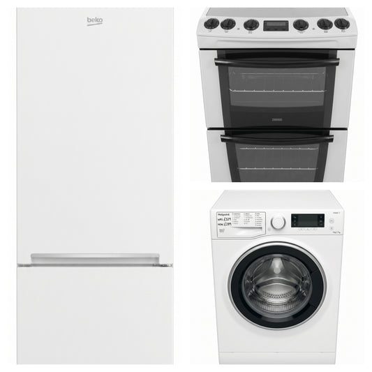 Fridge Freezer, Cooker, Washing Machine