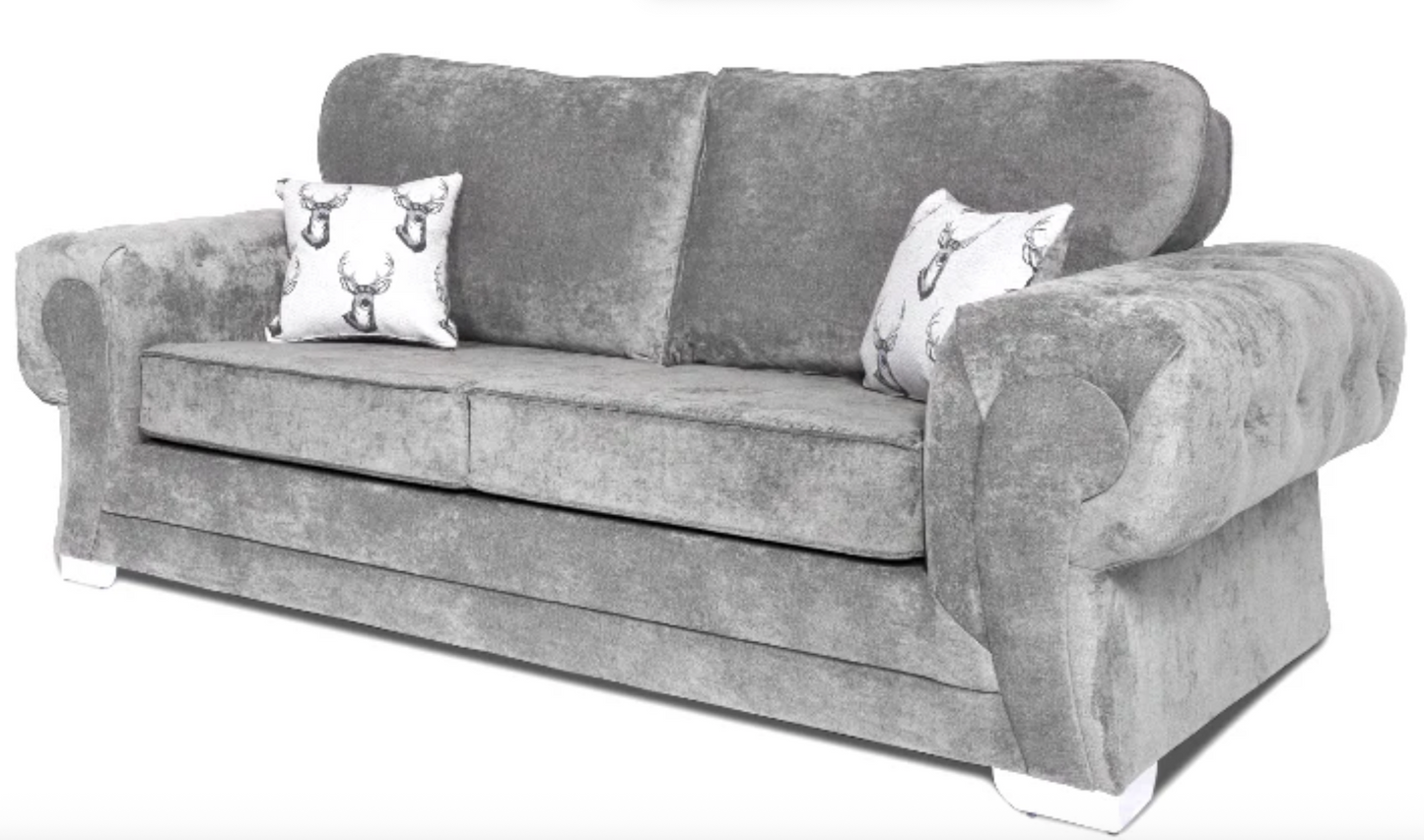 Verona Full Back 3+2 Seater Sofa Set Grey