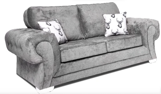 Verona Full Back 3+2 Seater Sofa Set Grey