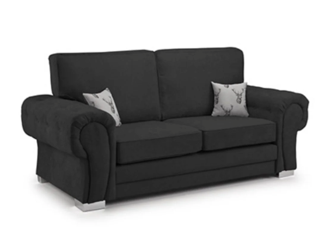 Verona Full Back 3+2 Seater Sofa Set Black