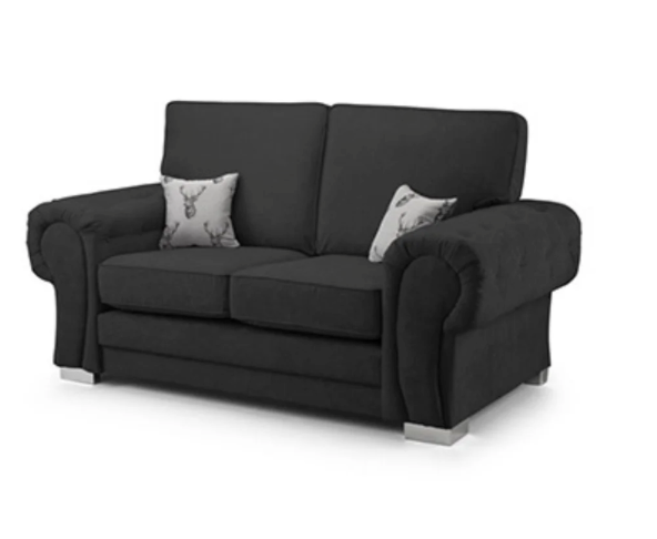 Verona Full Back 3+2 Seater Sofa Set Black