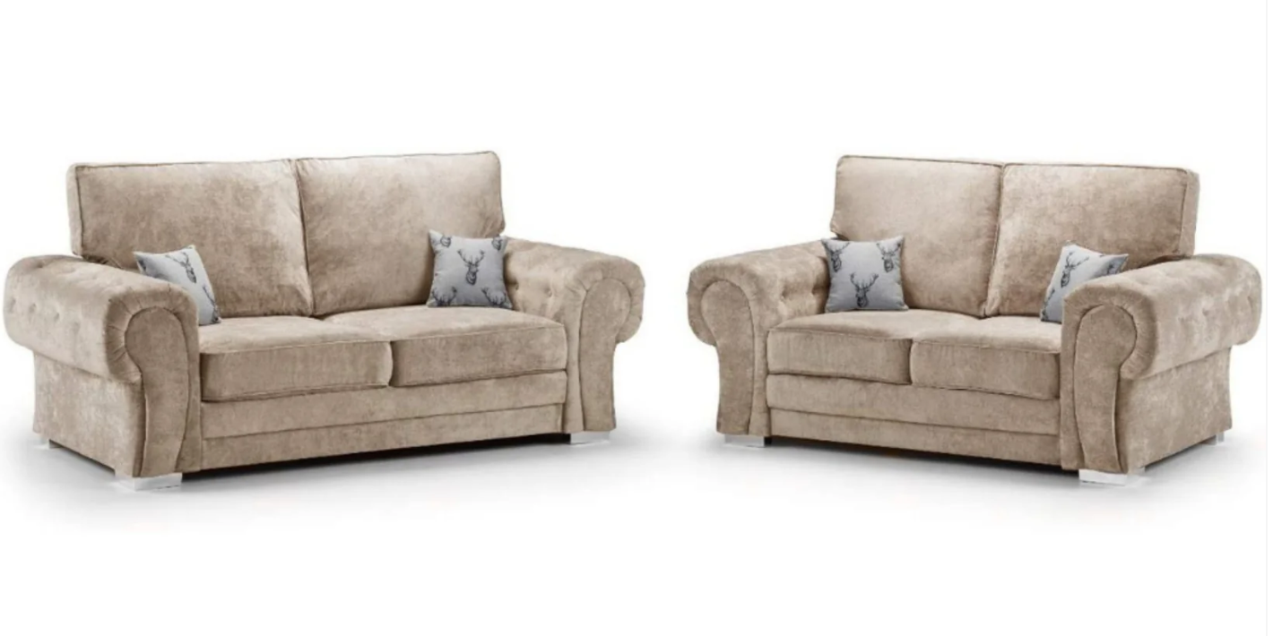 Verona Full Back 3+2 Seater Sofa Mink