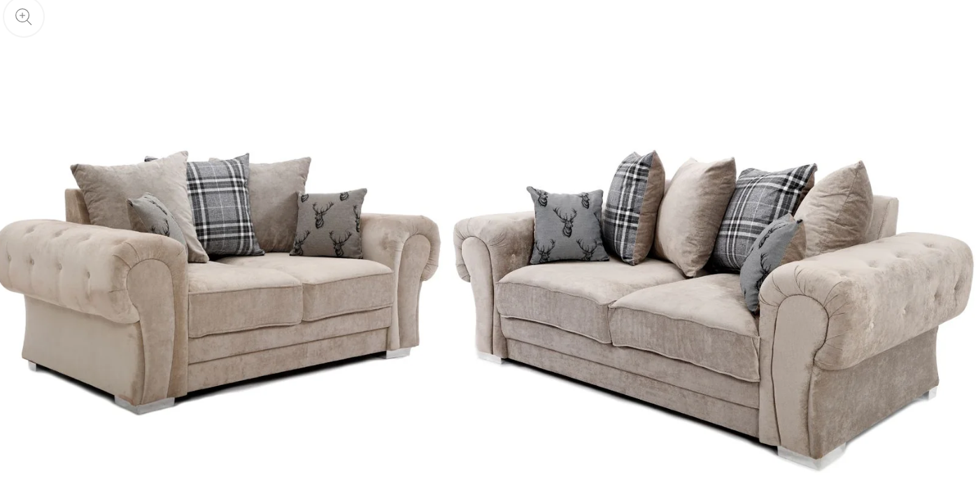 Verona Scatter Back 3+2 Seater Sofa Set Mink