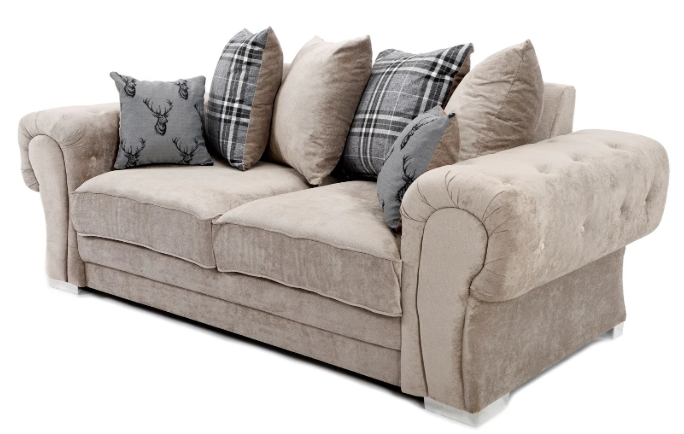 Verona Scatter Back 3+2 Seater Sofa Set Mink
