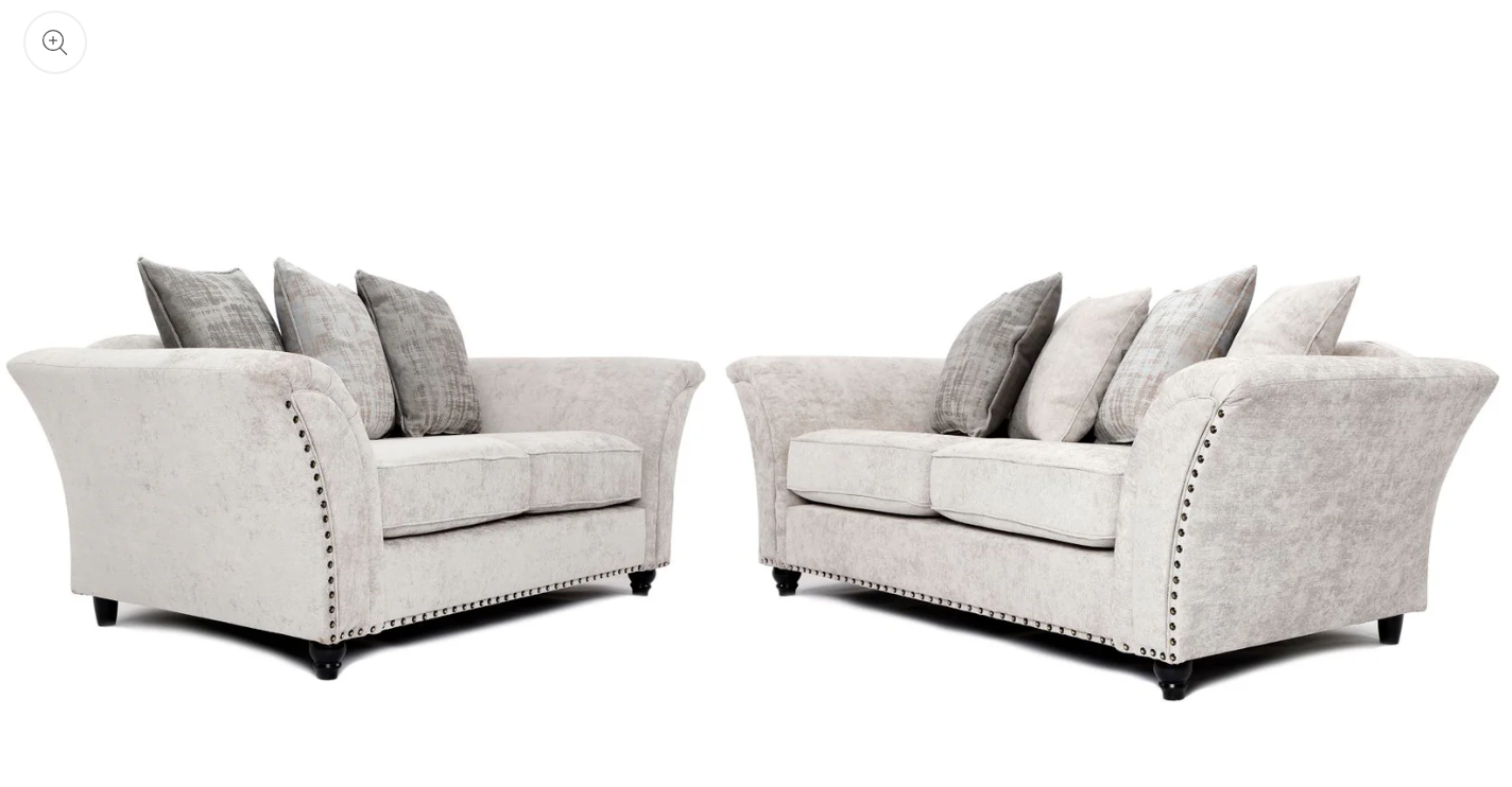Cambridge Scatter Back 3 + 2 Seater Sofa Set Alaska Silver