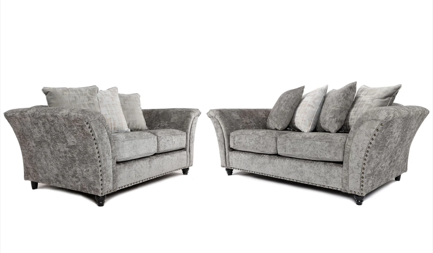 Cambridge Scatter Back 3 + 2 Seater Sofa Set Alaska Platinum