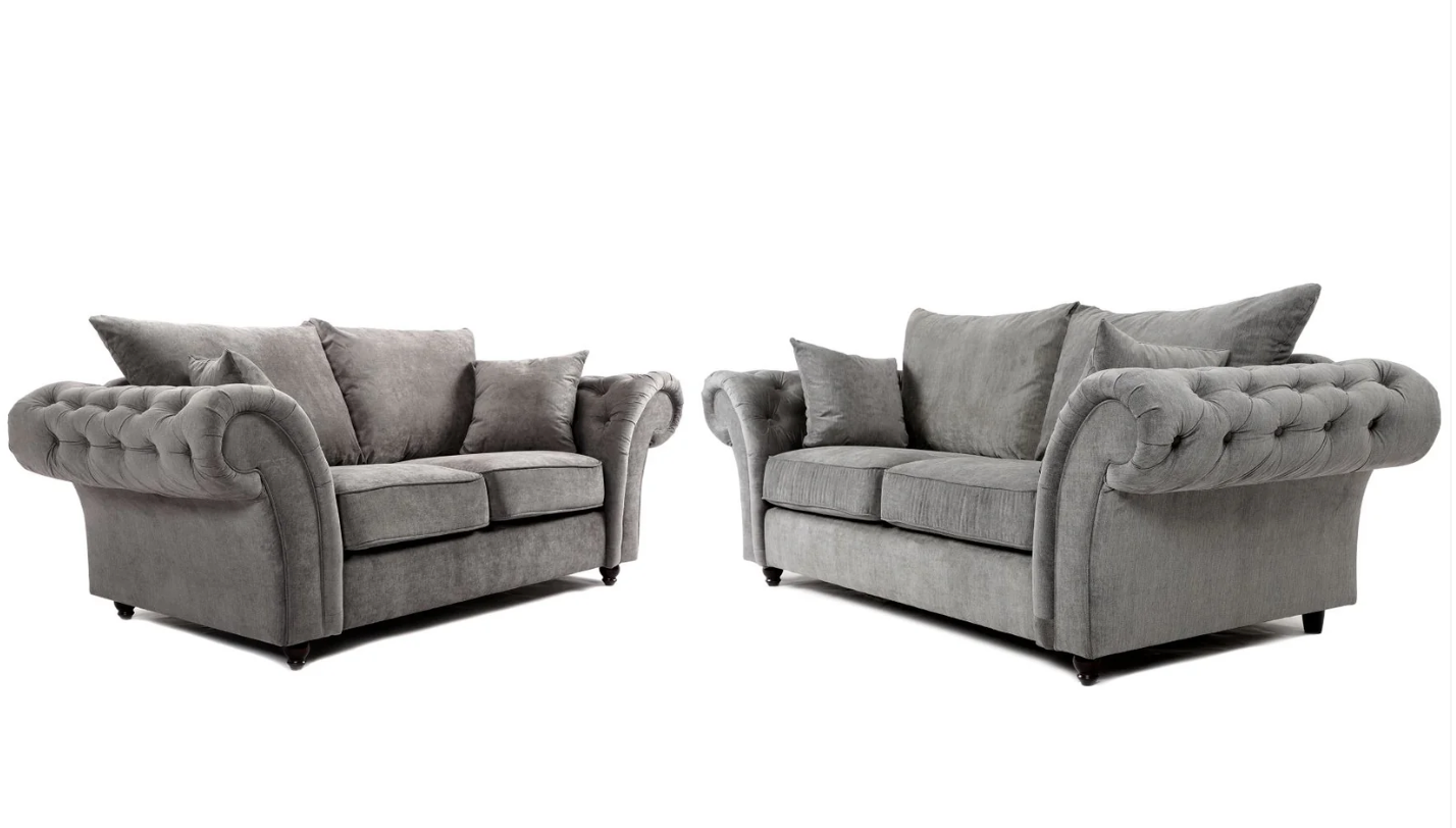 Windsor Full Back 3 + 2 Seater Sofa Grey