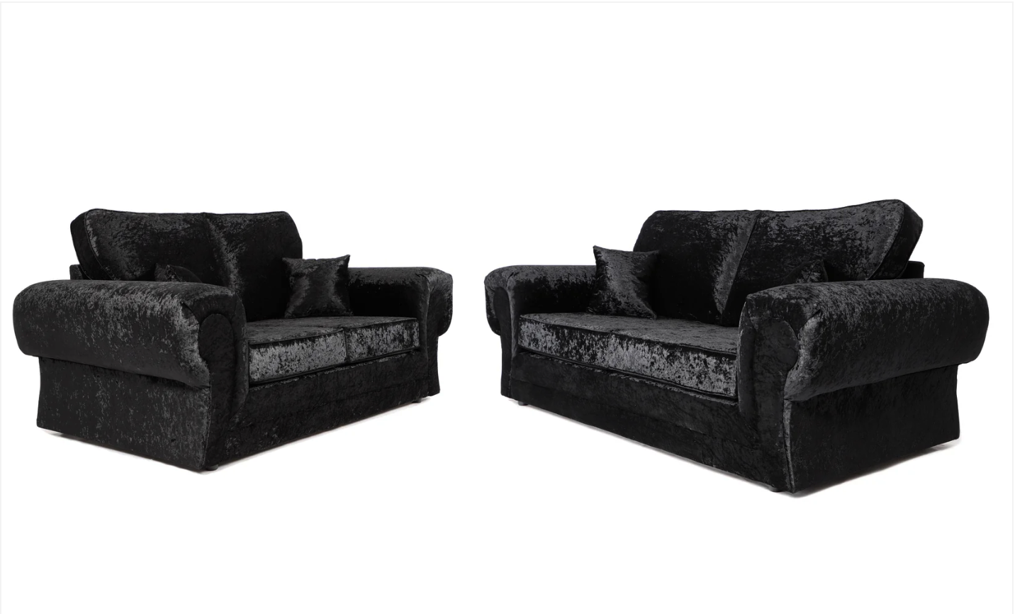 Tangent 3 + 2 Seater Sofa Set Black Shimmer