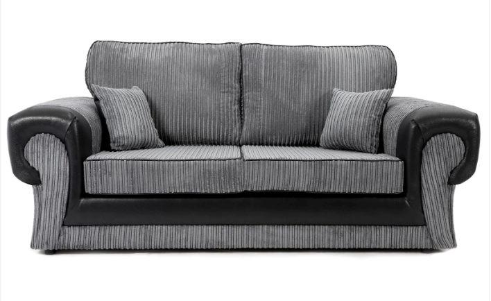 Tangent 3 + 2 Seater Sofa Black/Grey Cord
