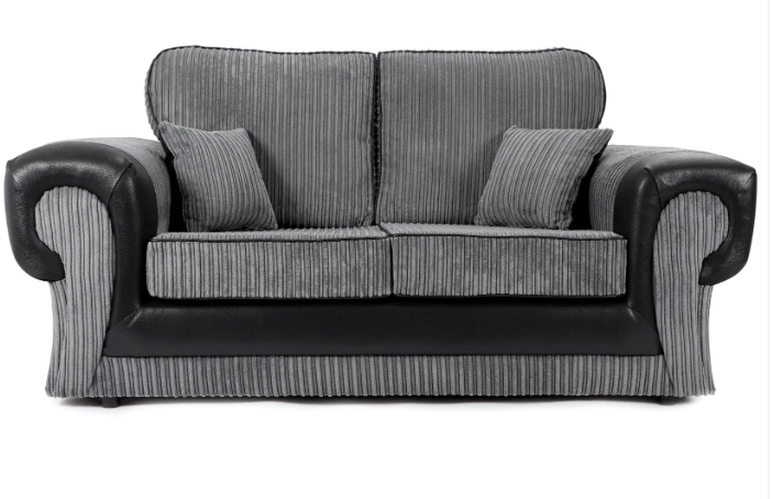 Tangent 3 + 2 Seater Sofa Black/Grey Cord