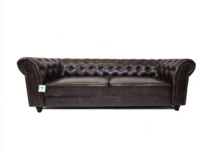 Brown Chesterfield Leather 3+2 Sofa Set