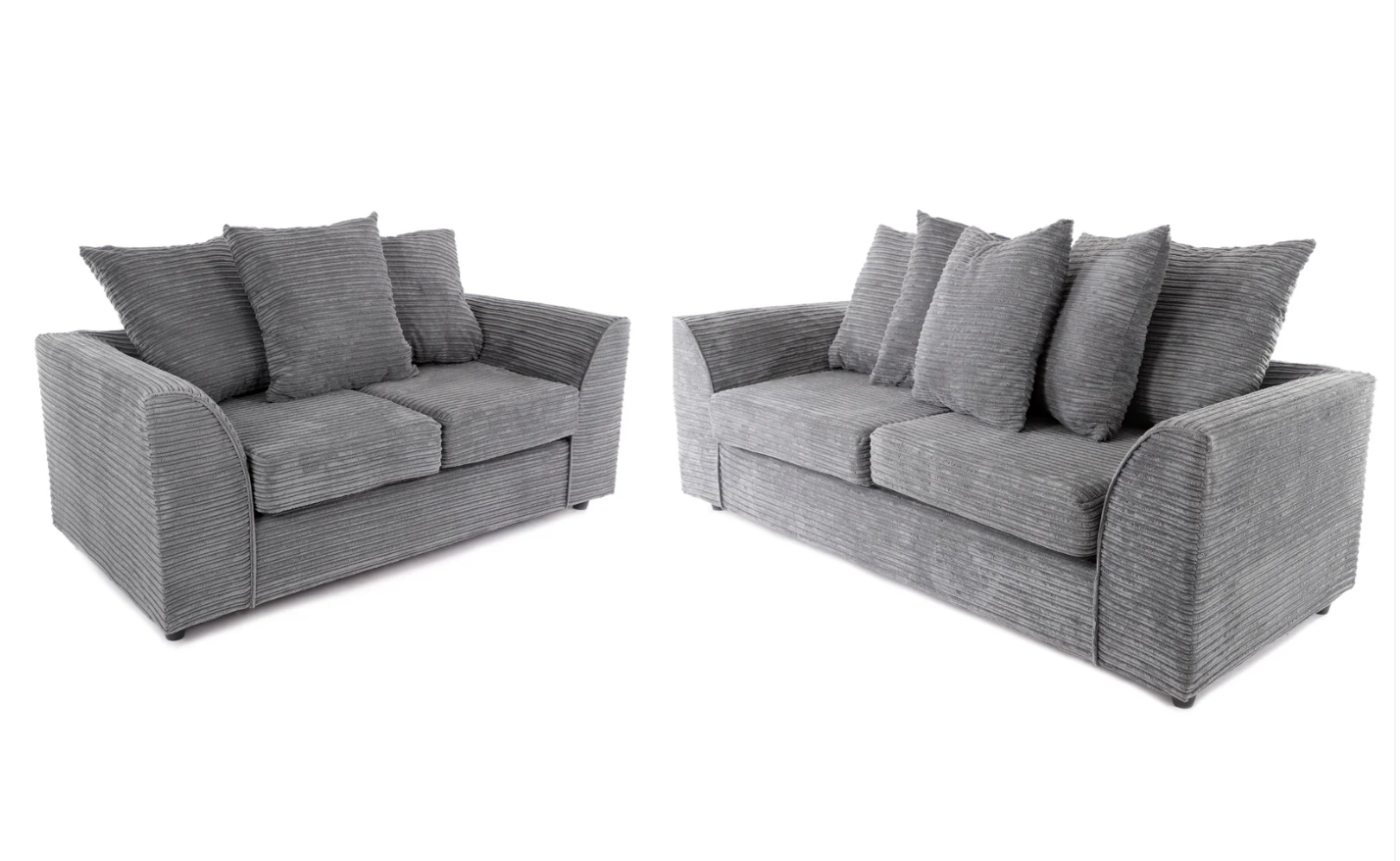 Byron 3 + 2 Seater Sofa Grey Cord