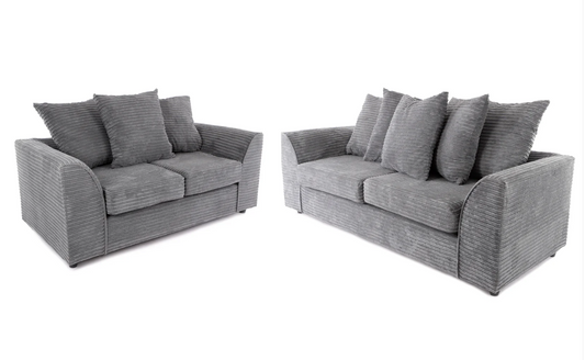 Byron 3 + 2 Seater Sofa Grey Cord
