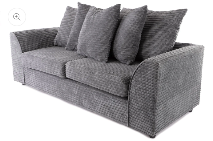 Byron 3 + 2 Seater Sofa Grey Cord