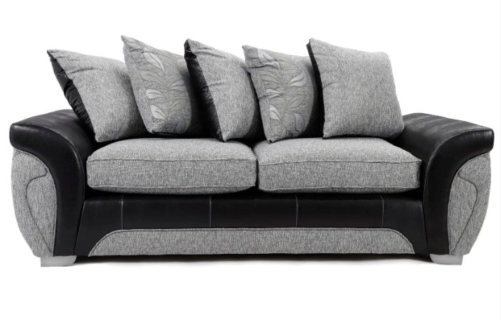 Matinee 3+2 Seater Sofa Set Black/Silver Dundee