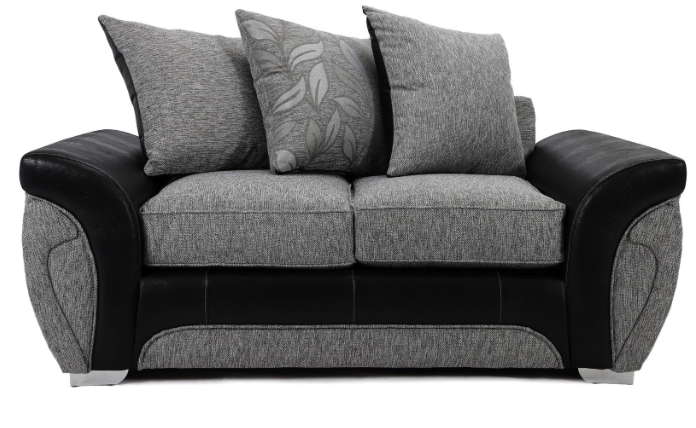 Matinee 3+2 Seater Sofa Set Black/Silver Dundee