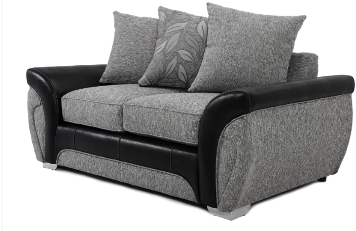 Matinee 3+2 Seater Sofa Set Black/Silver Dundee