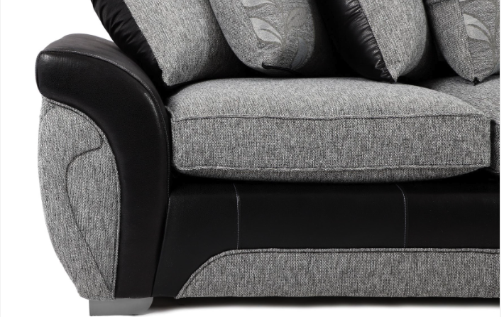 Matinee 3+2 Seater Sofa Set Black/Silver Dundee